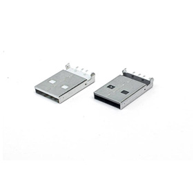 USB-AM90°沉板白膠連接器