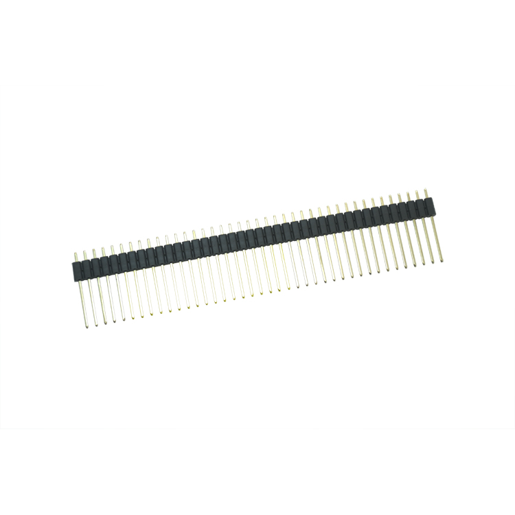 2.54mm單排雙塑直插排針連接器 L=21.5mm