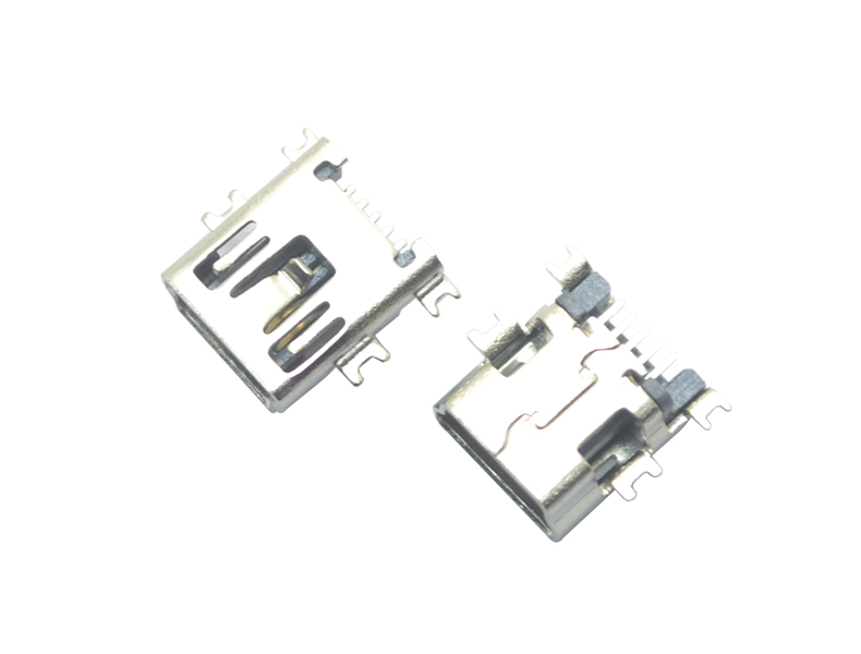 MINI USB-5P-SMT-B型沉板式連接器